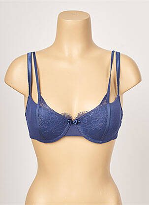 Soutien-gorge effet matière satinée haut soutien-gorge avec mousse de rembourrage amovible bleu PASSIONATA femme
