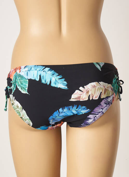 Bas de maillot de bain effet matière satinée culotte noir BELCOR femme