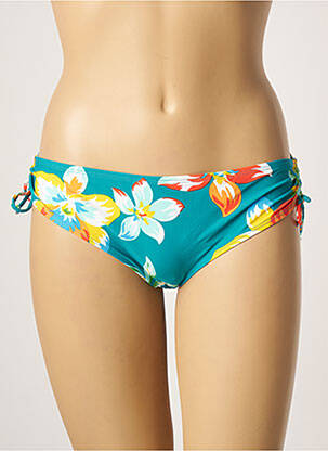 Bas de maillot de bain imprimé fleurs culotte bleu BELCOR femme