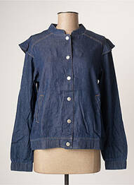 Veste casual col rond bleu BLANCHEPORTE femme