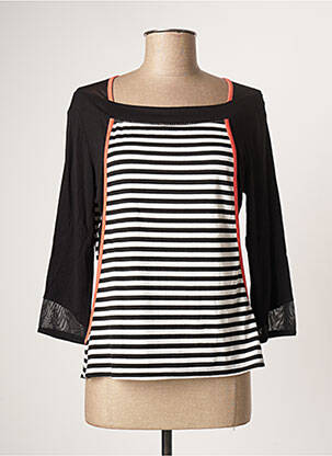 Top tissage jersey manches longues noir MOKA'S femme