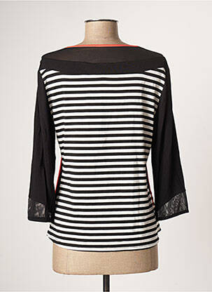 Top tissage jersey manches longues noir MOKA'S femme
