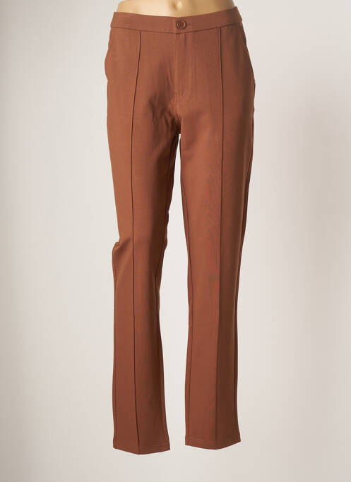 Pantalon slim marron YOULINE pour femme