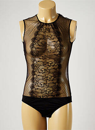 Body lingerie légère et transparente noir VALEGE femme