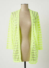 Gilet manches longues maille ajourée jaune O'NEILL femme