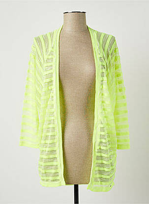 Gilet manches longues maille ajourée jaune O'NEILL femme