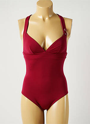 Maillot de bain 1 pièce stretch haut triangles violet SIMONE PERELE femme