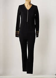 Combi-pantalon coupe cintrée manches longues noir HBT femme