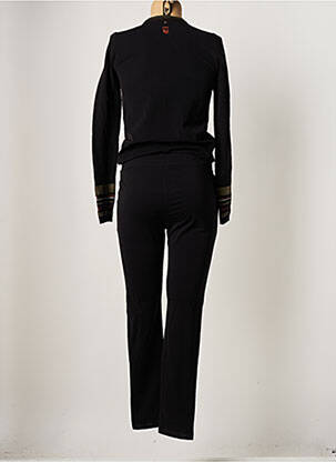 Combi-pantalon coupe cintrée manches longues noir HBT femme
