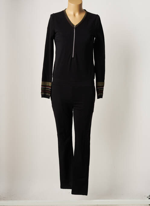 Combi-pantalon poches manches longues noir HBT femme