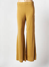 Pantalon large coupe fluide taille haute marron BSB femme