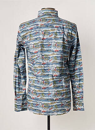 Chemise manches longues poches poitrine bleu HARTFORD homme