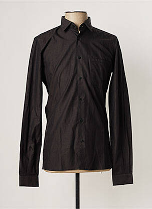 Chemise manches longues poignets boutonnés noir LAB homme