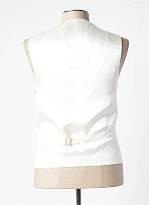 Gilet sans manche tissage satiné beige SMART homme