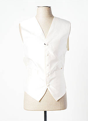 Gilet sans manche tissage satiné beige SMART homme