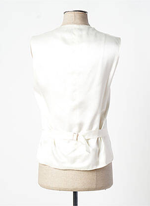Gilet sans manche tissage satiné beige SMART homme