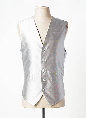 Gilet sans manche tissage satiné gris SMART homme