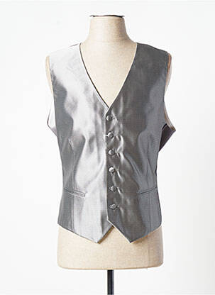 Gilet sans manche tissage satiné gris SMART homme