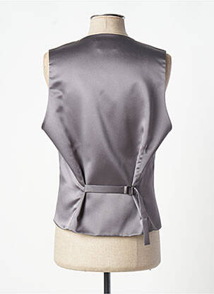 Gilet sans manche tissage satiné gris SMART homme
