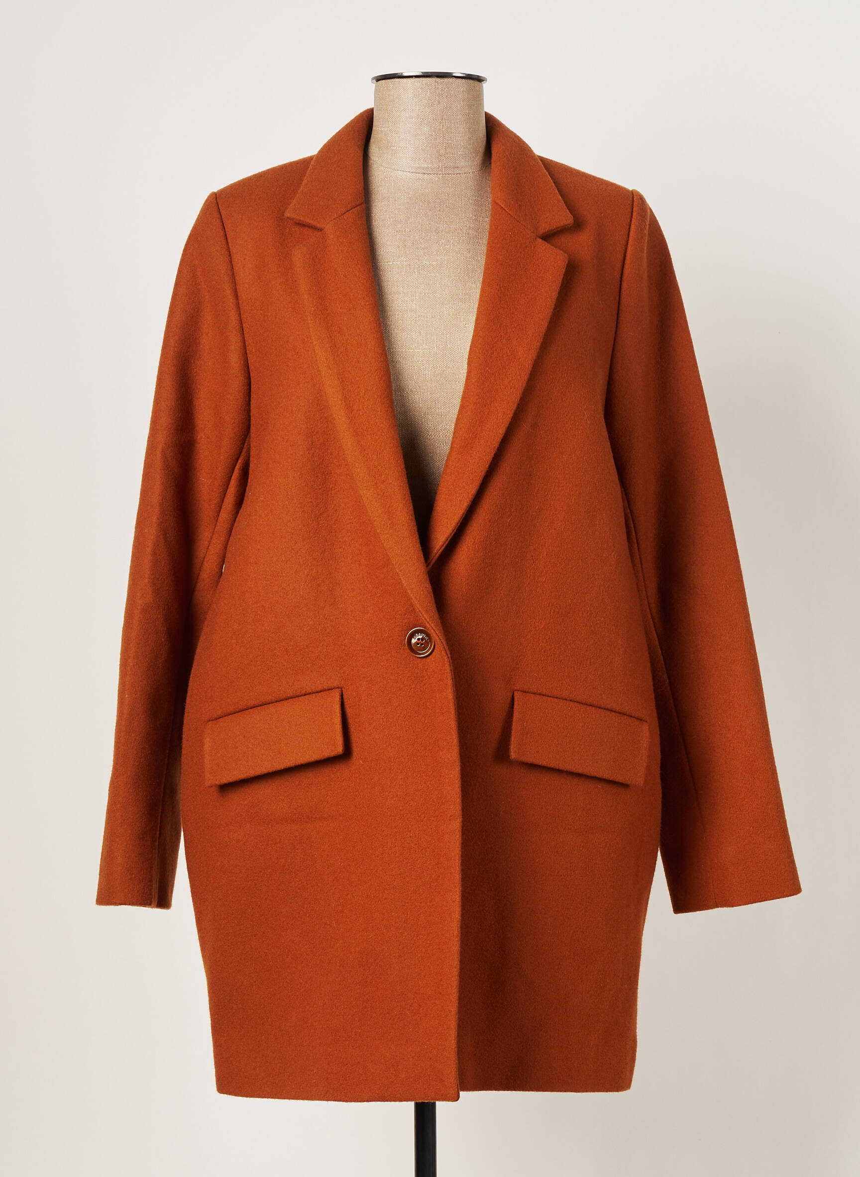 manteau hiver orange femme