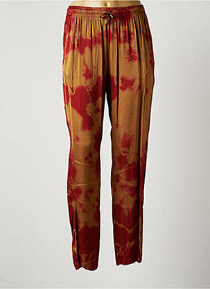 Pantalon droit taille élastique taille normale marron LAUREN VIDAL femme