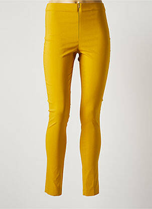 Pantalon slim taille élastique taille normale jaune LAUREN VIDAL femme