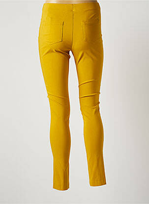 Pantalon slim taille élastique taille normale jaune LAUREN VIDAL femme