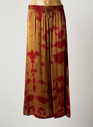 Jupe longue coupe fluide rouge LAUREN VIDAL femme