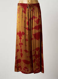 Jupe longue coupe fluide rouge LAUREN VIDAL femme