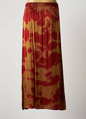 Jupe longue coupe fluide rouge LAUREN VIDAL femme