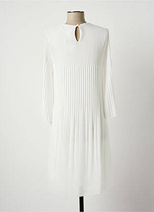 Robe mi-longue manches longues manches longues blanc LAUREN VIDAL femme