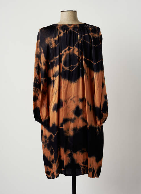 Robe mi-longue orange LAUREN VIDAL pour femme