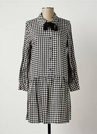 Robe mi-longue manches longues manches longues noir LAUREN VIDAL femme