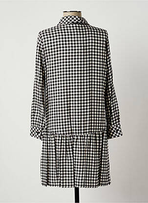 Robe mi-longue manches longues manches longues noir LAUREN VIDAL femme