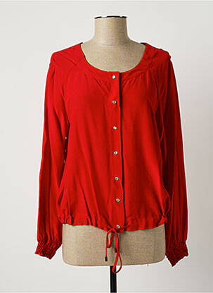 Chemisier manches longues manches longues rouge LAUREN VIDAL femme