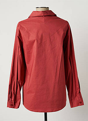 Blouse poignets boutonnés avec fente manches longues rose LAUREN VIDAL femme