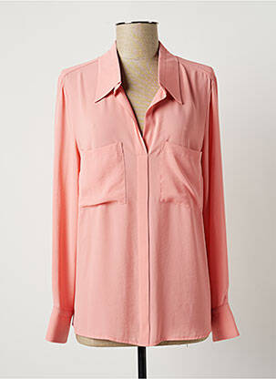 Chemisier coupe cintrée manches longues orange LAUREN VIDAL femme