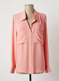 Chemisier poches poitrine manches longues orange LAUREN VIDAL femme