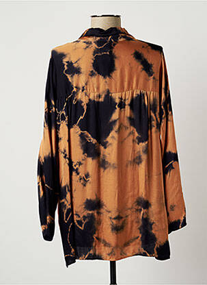 Chemisier coupe cintrée manches 3/4 orange LAUREN VIDAL femme