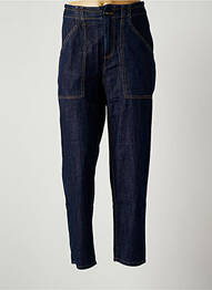 Jeans coupe droite taille haute taille haute bleu LAUREN VIDAL femme