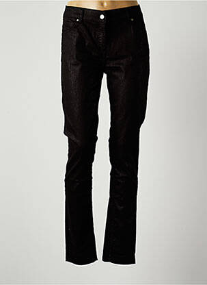 Pantalon slim stretch taille normale noir LAUREN VIDAL femme