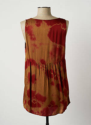 Tunique sans manche coupe fluide rouge LAUREN VIDAL femme