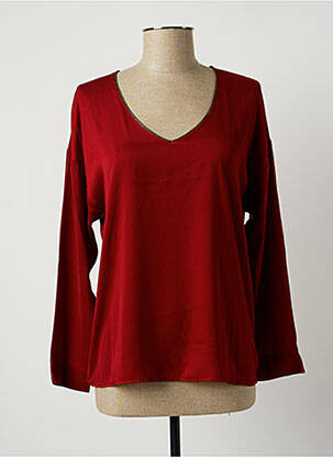 T-shirt manches longues manches longues rouge LAUREN VIDAL femme