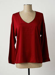T-shirt manches longues manches longues rouge LAUREN VIDAL femme