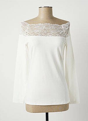 Top blanc LAUREN VIDAL pour femme