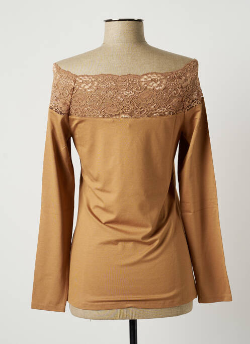 Top marron LAUREN VIDAL pour femme