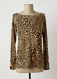 Top stretch manches longues beige LAUREN VIDAL femme