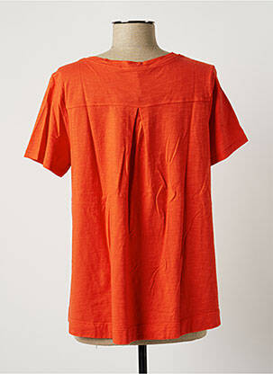 T-shirt coupe droite manches courtes orange LAUREN VIDAL femme
