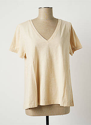 T-shirt beige LAUREN VIDAL pour femme