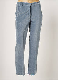 Pantalon chino fermeture zippée sous rabat boutonné taille normale bleu HARTFORD femme